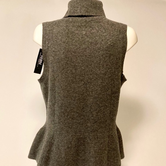New White House Black Market Grey Acrylic Polyester Sleeveless Sweater size L - Picture 8 of 14